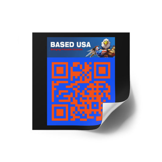 Based USA QR Code Sticker